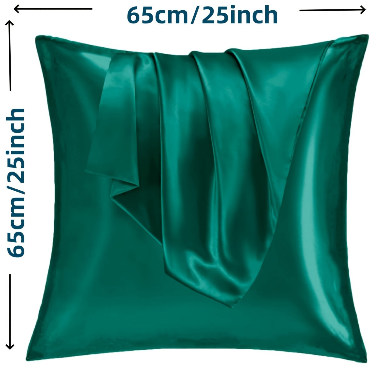 Set of 2 Satin Pillowcases with Zipper Closure, Gentle on Hair and Skin
