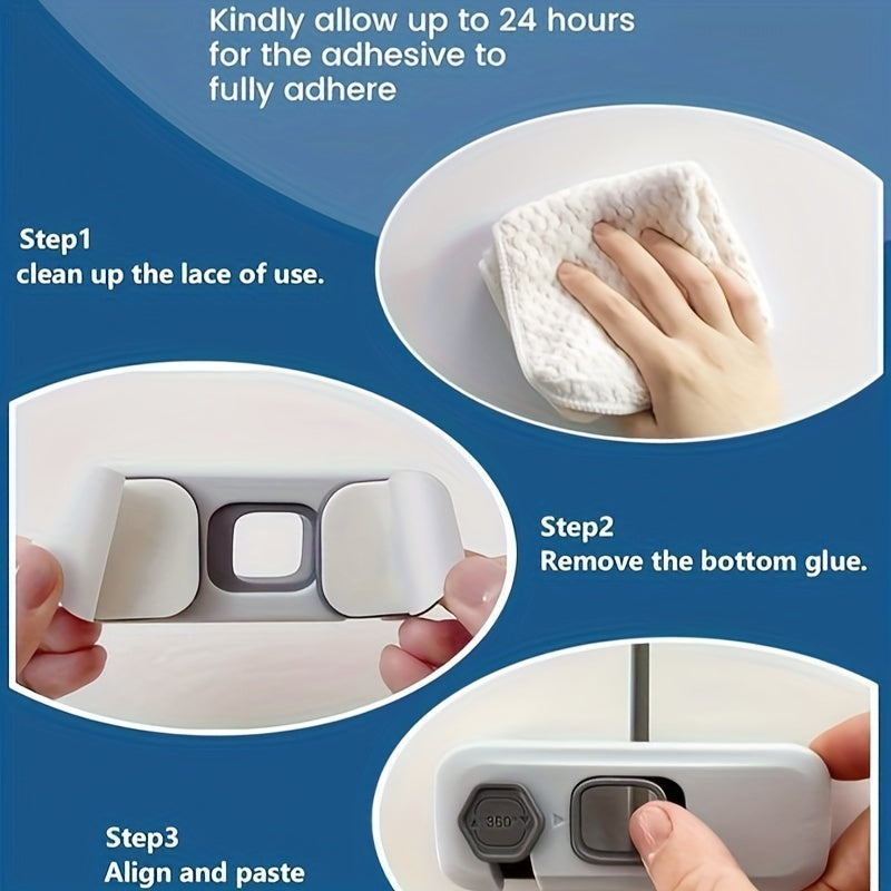 Child Safety Locks Set of 4 for Fridge Oven and Cabinets Durable ABS Lead-Free Easy Install