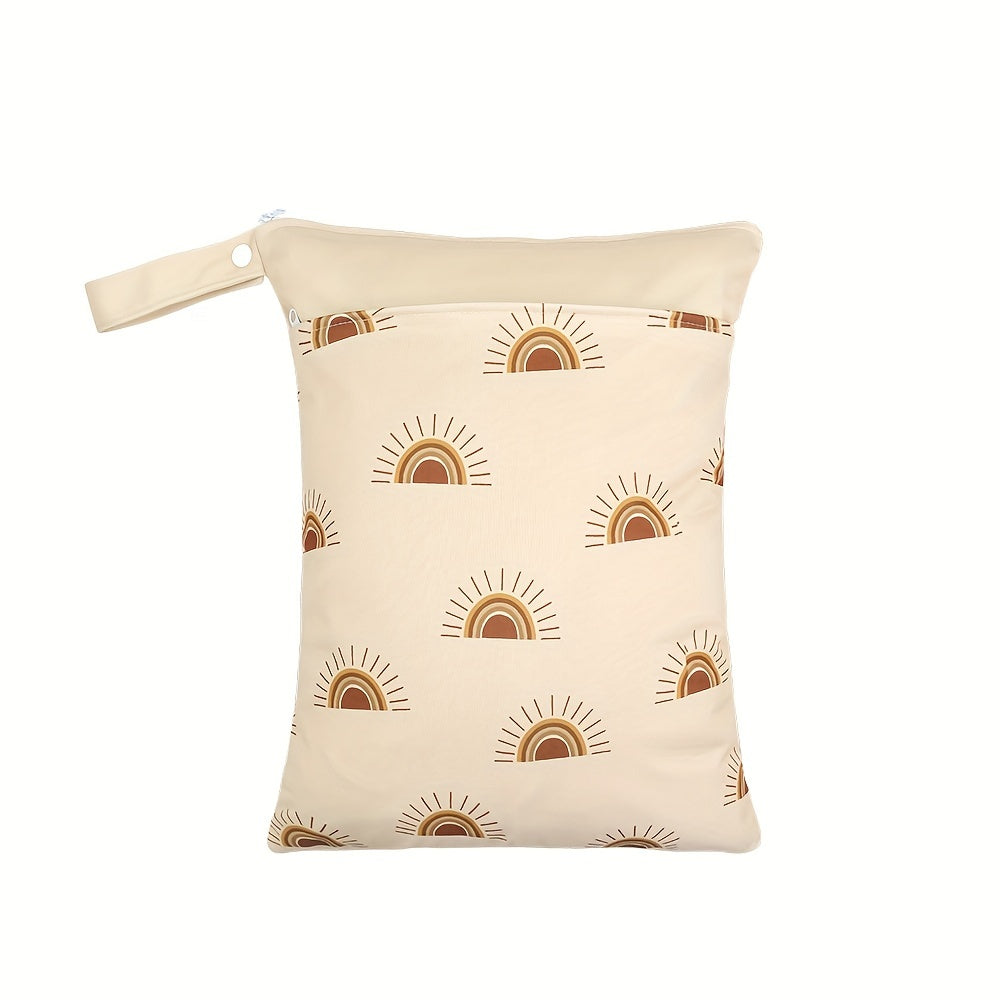 Waterproof Washable Travel Diaper Bag with Wet and Dry Compartments 30x40cm