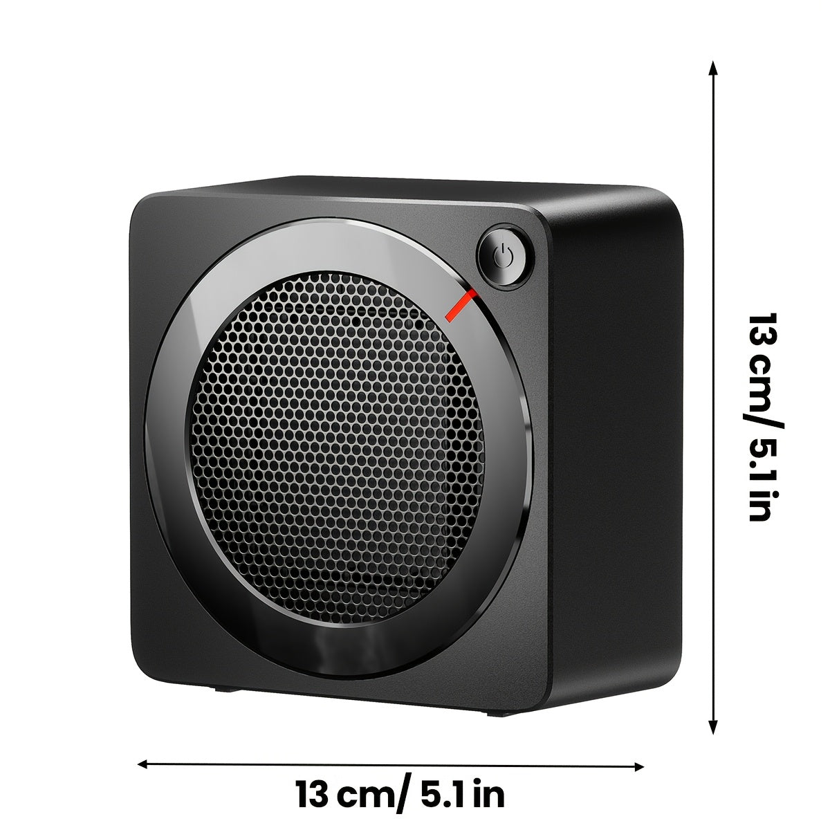 Compact Electric Heater 500W Ceramic Fast Heating Overheat Protection Safety Tilt