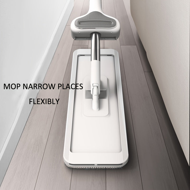 Uzoq tutqichli mop, aylanuvchi bosh va yuvishsiz dizayn bilan, yashash xonasi, yotoqxona, hammom, oshxona va boshqa joylardagi yog'och, plitka va marmar pollarni tozalash uchun mukammal. Barcha pollarni tozalash ehtiyojlaringiz uchun ideal.