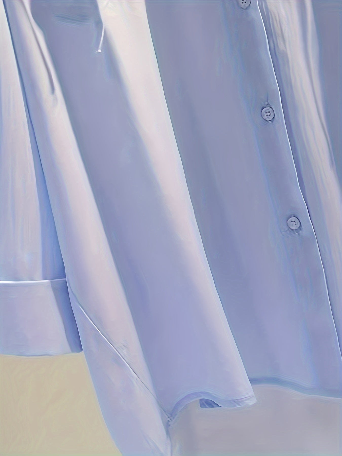 Women's Hooded Blouse with Button Front and Pockets, Solid Polyester Casual Top