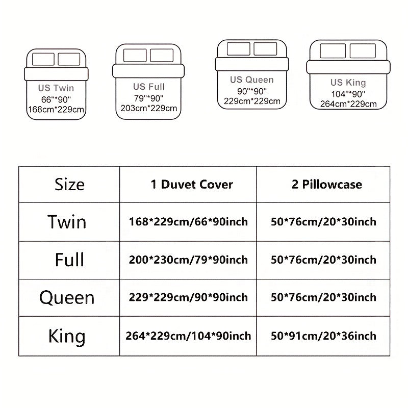 Duvet Cover Set with 100 Print Three-Piece Soft and Comfortable Bedding for Bedroom or Guest Room