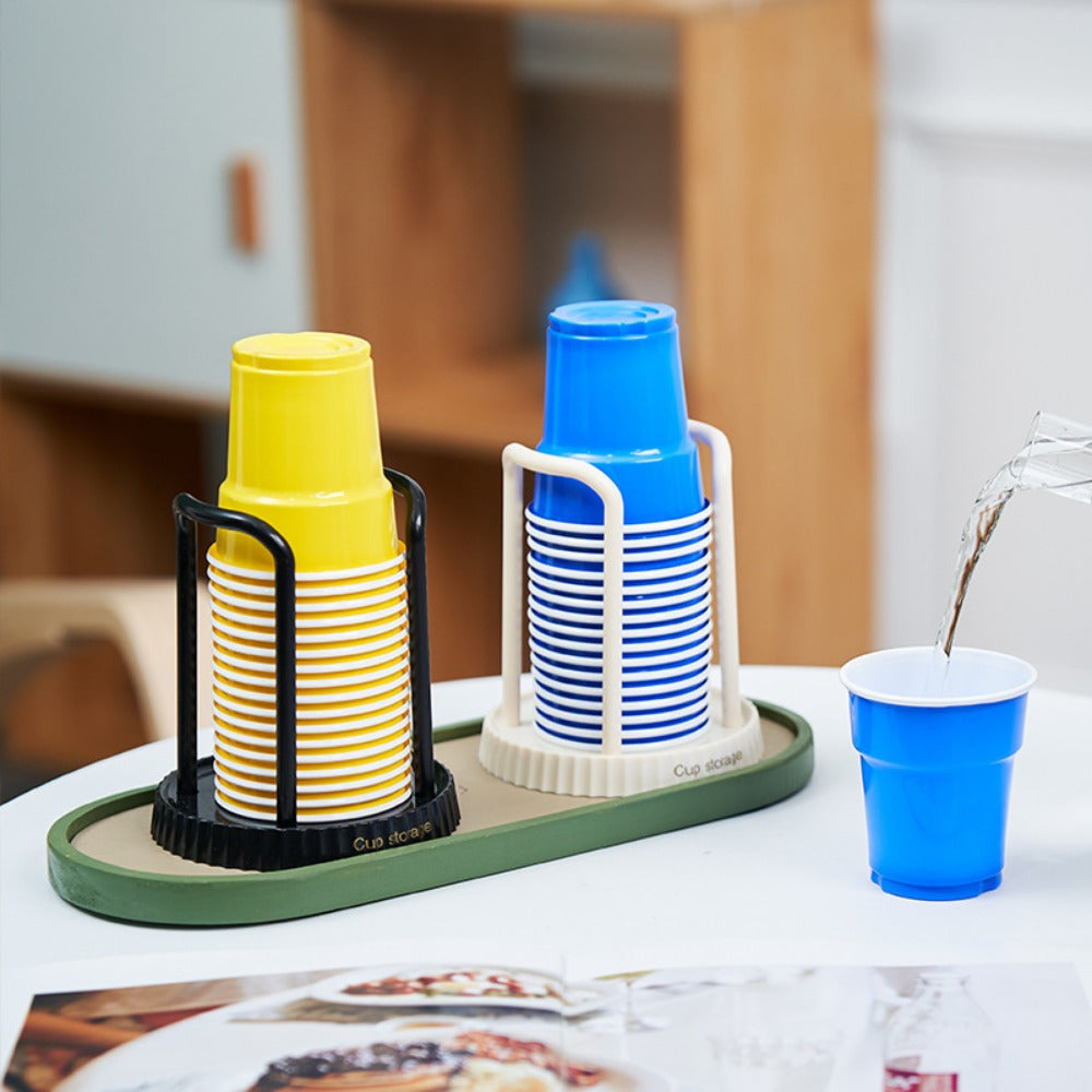 Disposable Plastic Cup Holder Organizer for Home Office Bathroom Coffee Shop in Various Colors