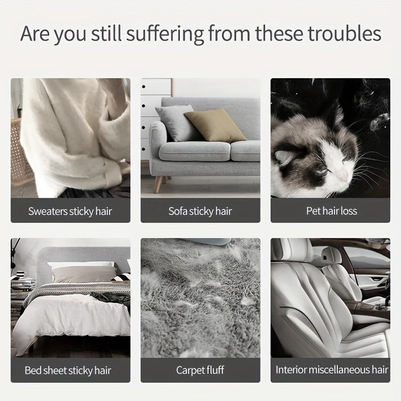 Itli va itlar uchun ikki tomonlama uy hayvonlari tuklarini olib tashlash choʻpchasi, ko‘p yuzalar uchun qo‘lda statik chang tozalovchi, bardoshli polypropylenedan tayyorlangan, quvvat talab qilmaydi, ergonomik tutqich va qayta ishlatiladigan