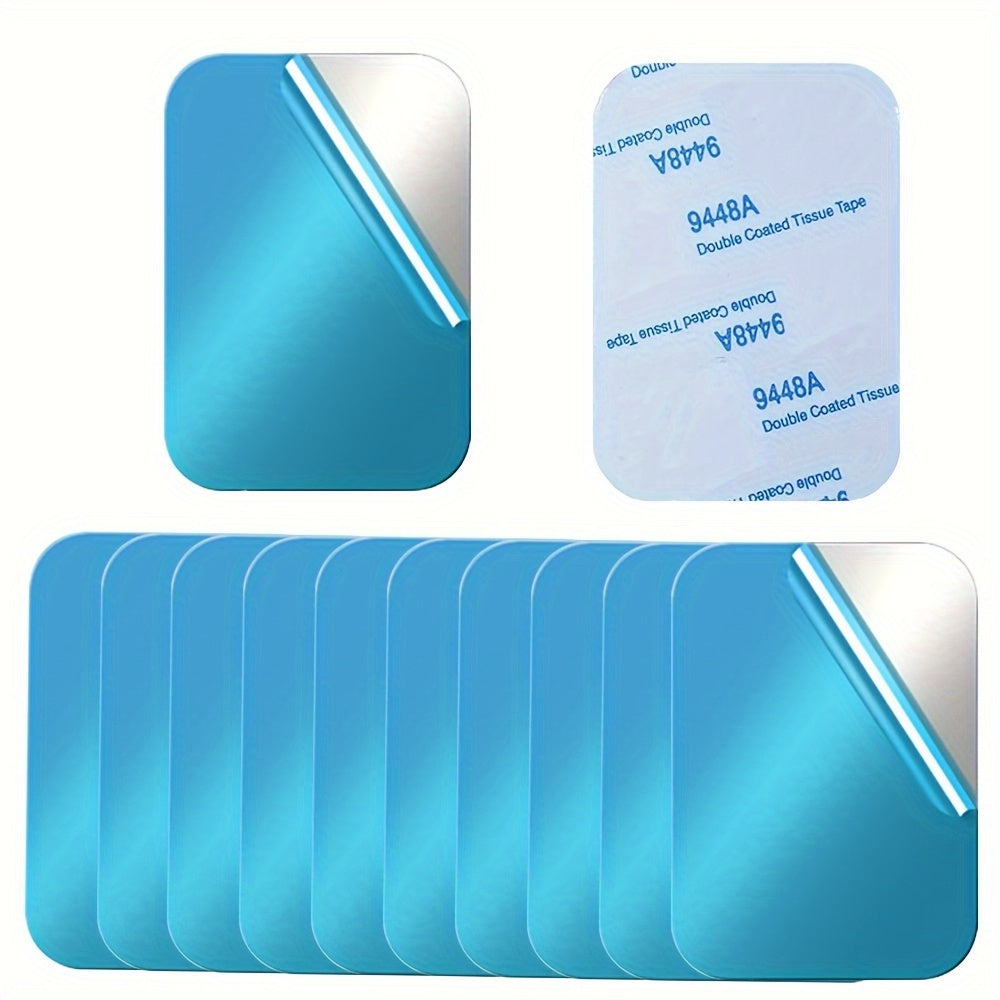 Universal Metal Phone Mount Plates 10 Pack for Car Cradles Magnetic Compatible