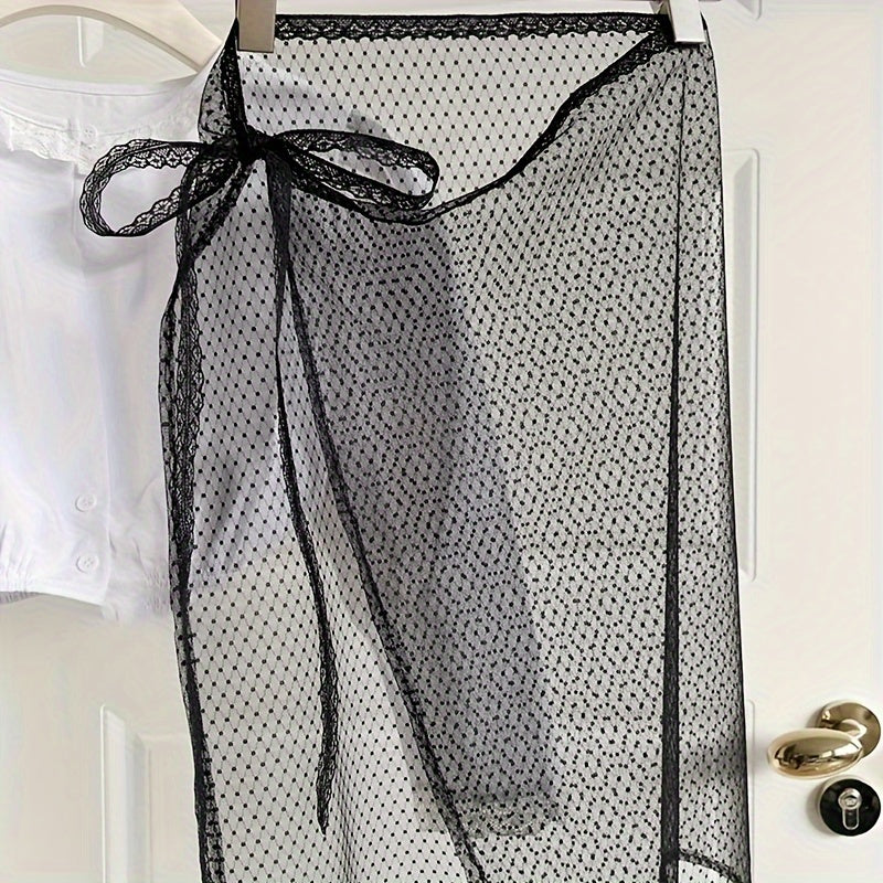 Unisex Midi Skirt Apron with Adjustable Lace Shirt Extender