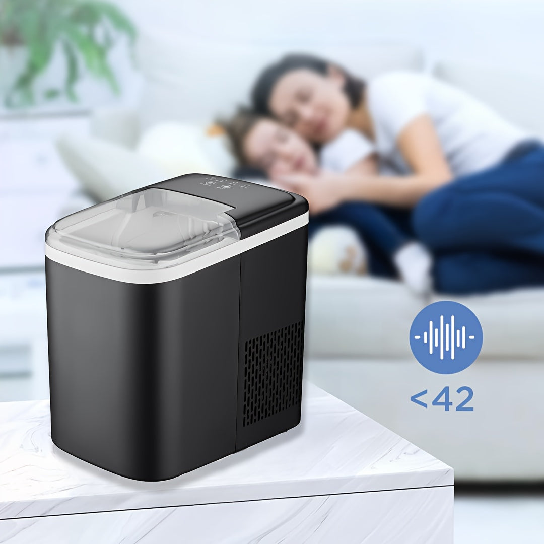 Máquina de hielo portátil para encimera 1.4L 12KG/24H 6-8 min 2 tamaños para cocina casera bar
