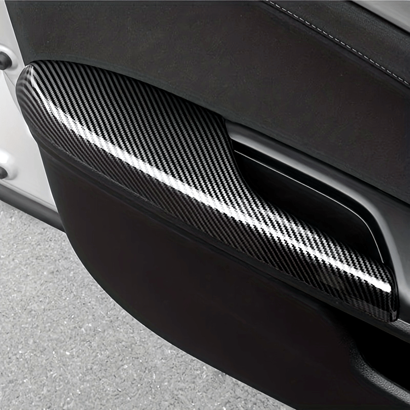 4-Piece Carbon Fiber Door Armrest Protector Cover Trim for Honda Civic 2016-2021
