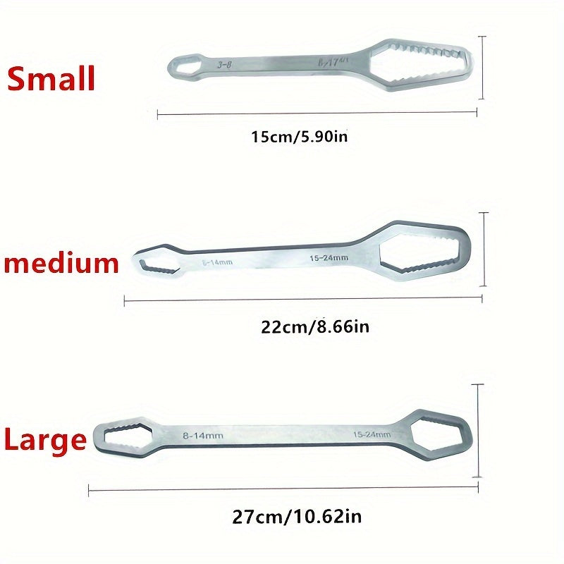 Multi-Functional Double Head Wrench Adjustable Hand Tools for Household Use