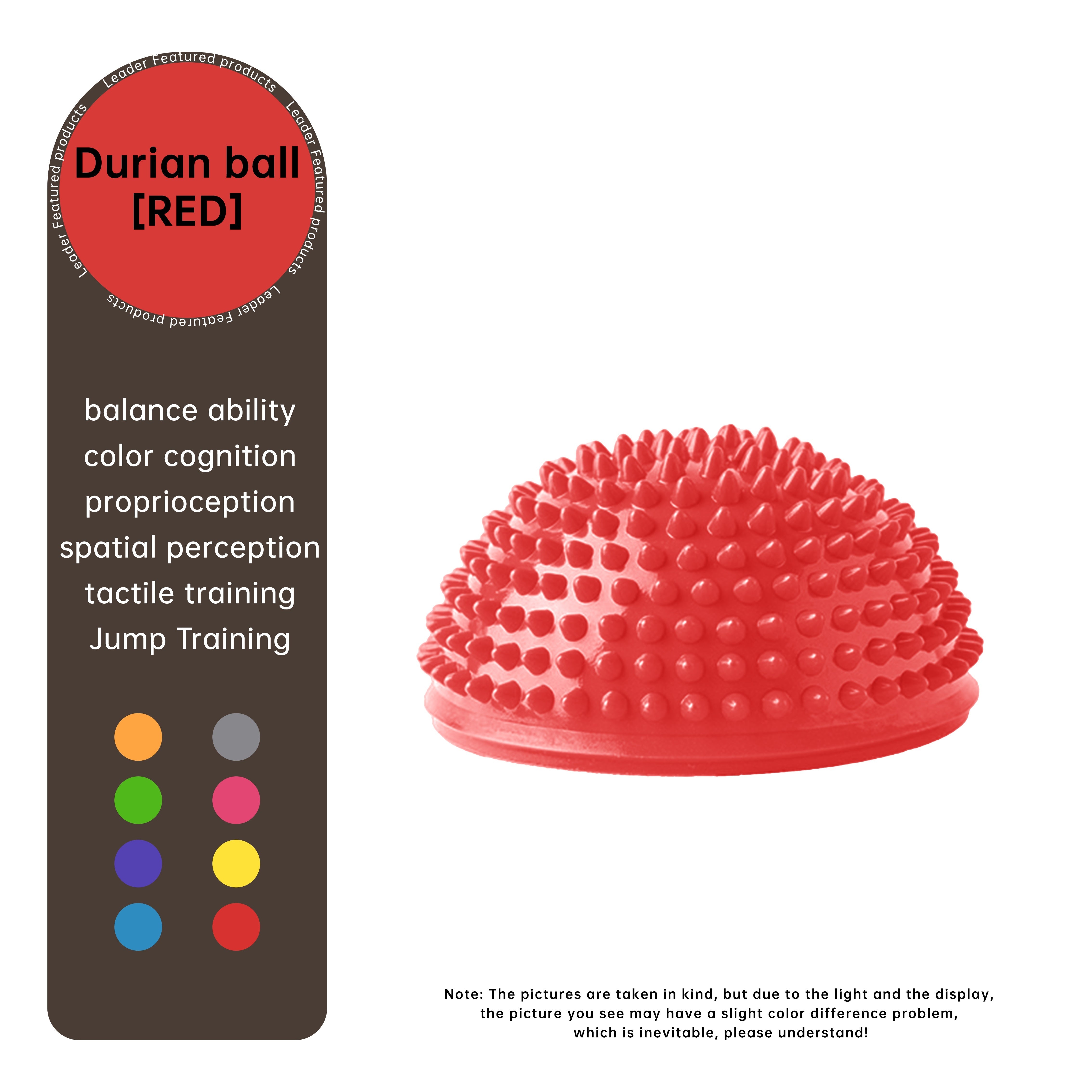 1 шт. ПВХ йога-мяч для балансировки, массажа ног и снятия стресса - подходит для йоги, пилатеса, гимнастики - взрослый, 1 упаковка