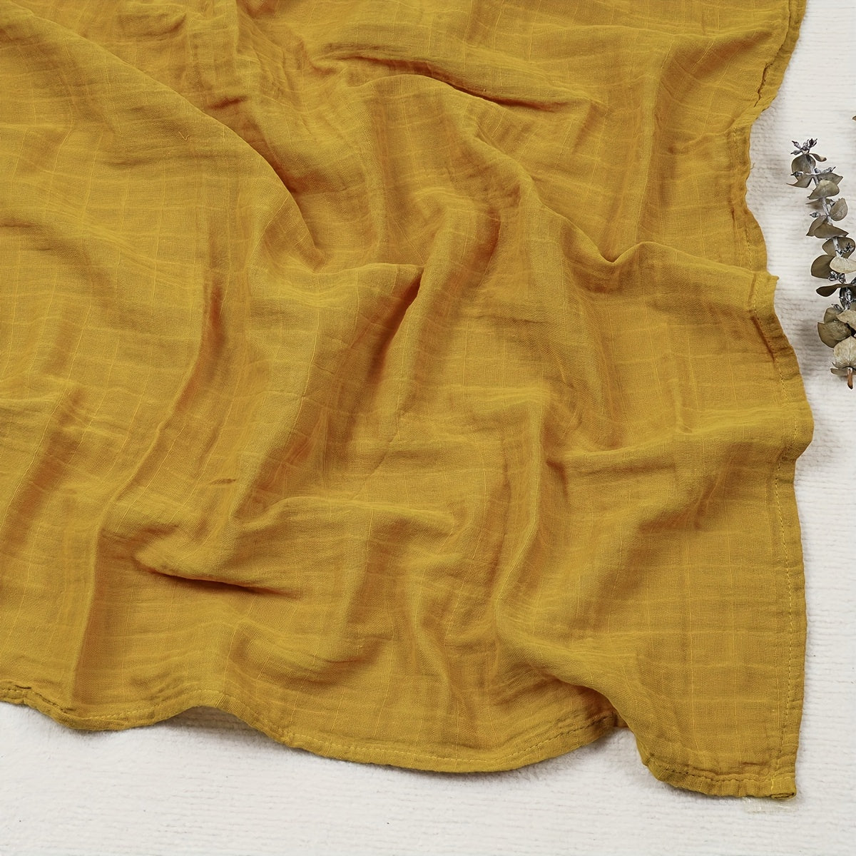 Solid Color Bamboo Muslin Swaddle Blanket for Baby Bath and Photography