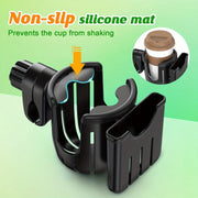 Stroller Cup Holder with Phone Holder for Bicycles Wheelchairs and Scooters