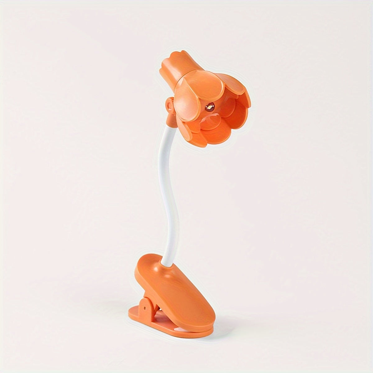 Portable Flower-Shaped Clip-On Book Light with Adjustable Arm and LED Mini Lamp