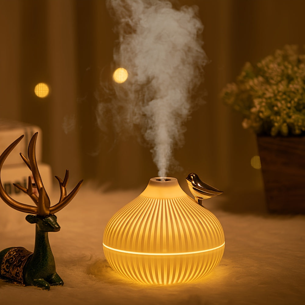 USB-Powered Cool Mist Humidifier with LED Lights for Home Office Car and School