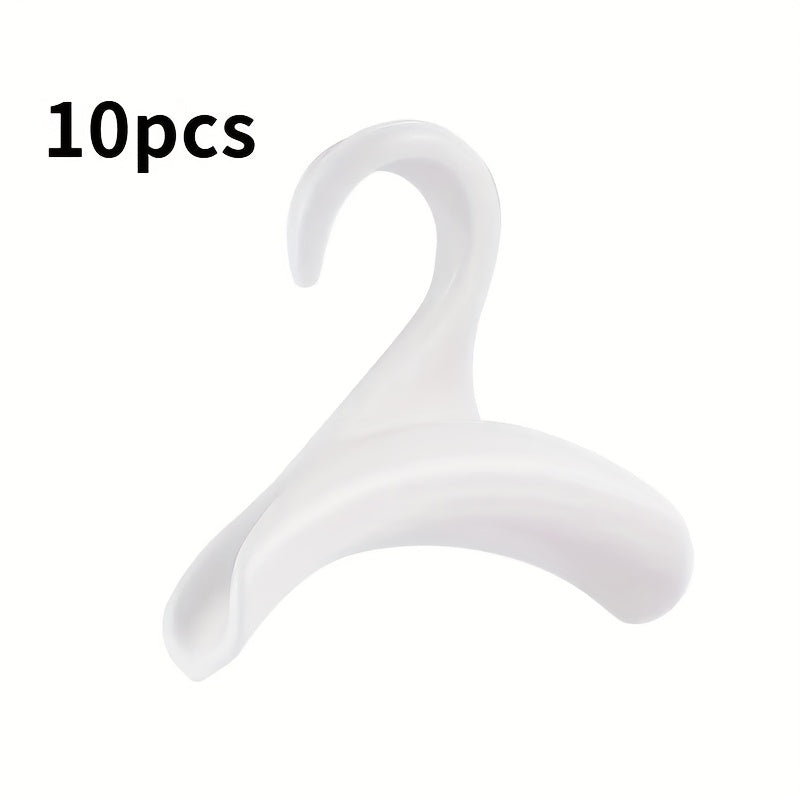 Set of 10 Space-Saving Hooks for Handbags Belts Scarves and Hats