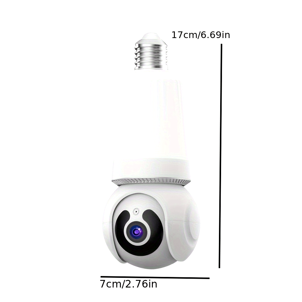 Wireless Security Camera with 355° Panoramic View, Night Vision, Two-Way Audio