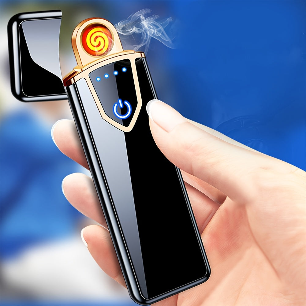Men's USB Rechargeable Electric Flameless Windproof Plasma Lighter
