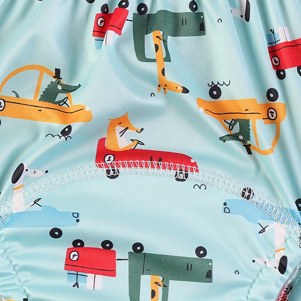 Juego de 3 pantalones de entrenamiento reutilizables con patrones para niños pequeños