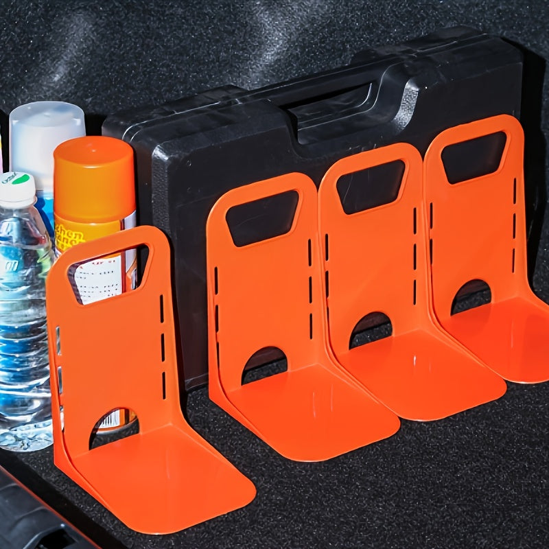 2PCS ABS Resin Car Trunk Organizer With Magic Hooks Anti-Slip Storage