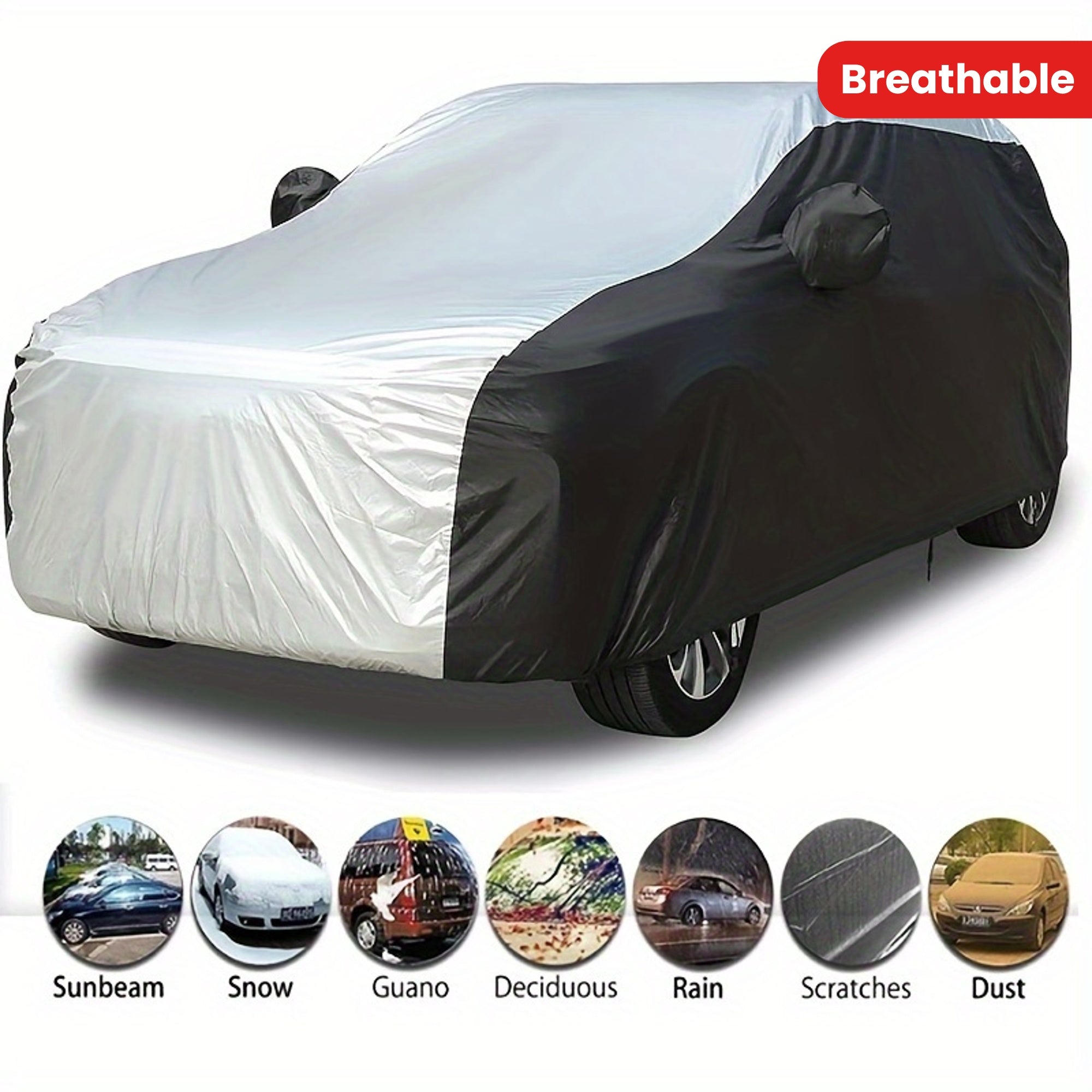 All Weather SUV Car Cover Outdoor Breathable Sun Snow Wind Protection