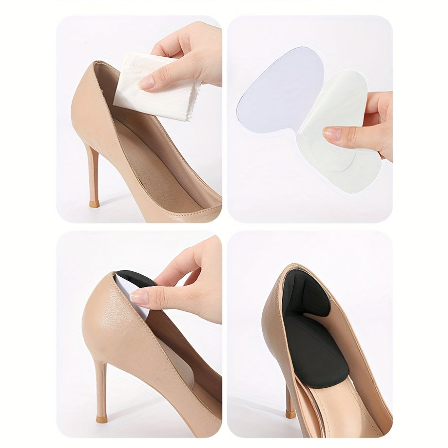 Women Polyester High Heel Cushions Cups Soft Heel Grips for Shoes Too Big