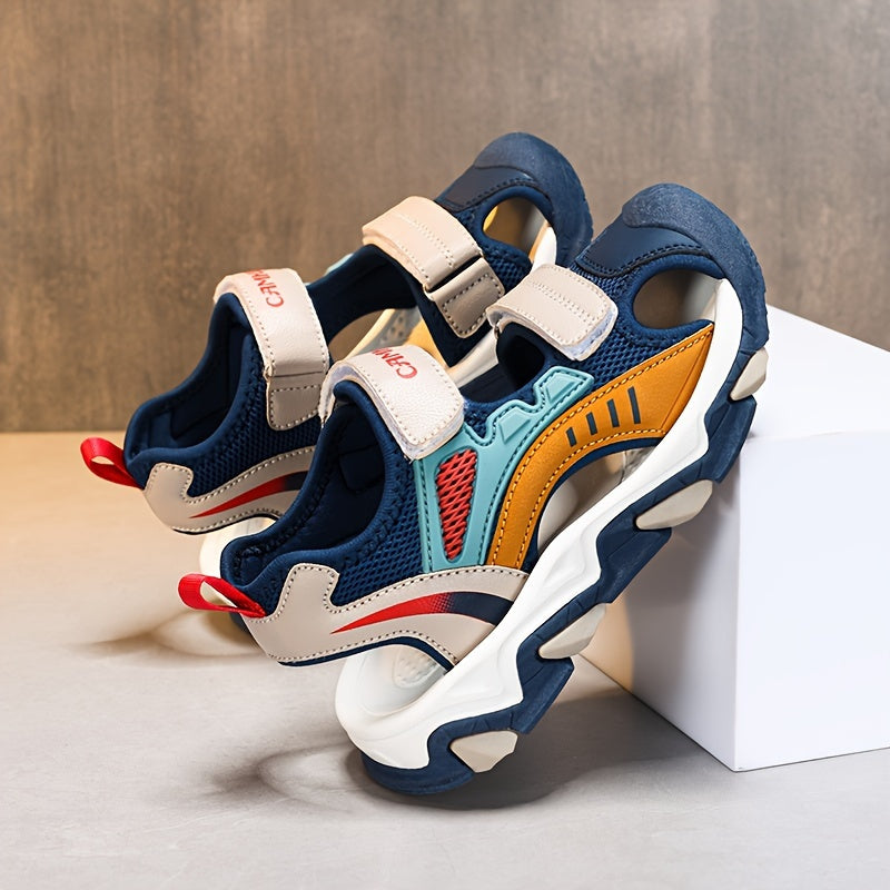 Boys Breathable Close-Toe Sandals Lightweight Non-Slip Outdoor Summer Shoes