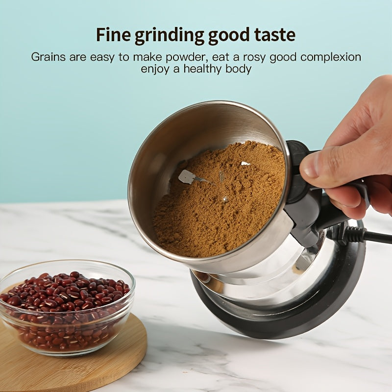 220В нержавеющая сталь мини-электрическая мельница для зерна с 4 лезвиями для сухого помола