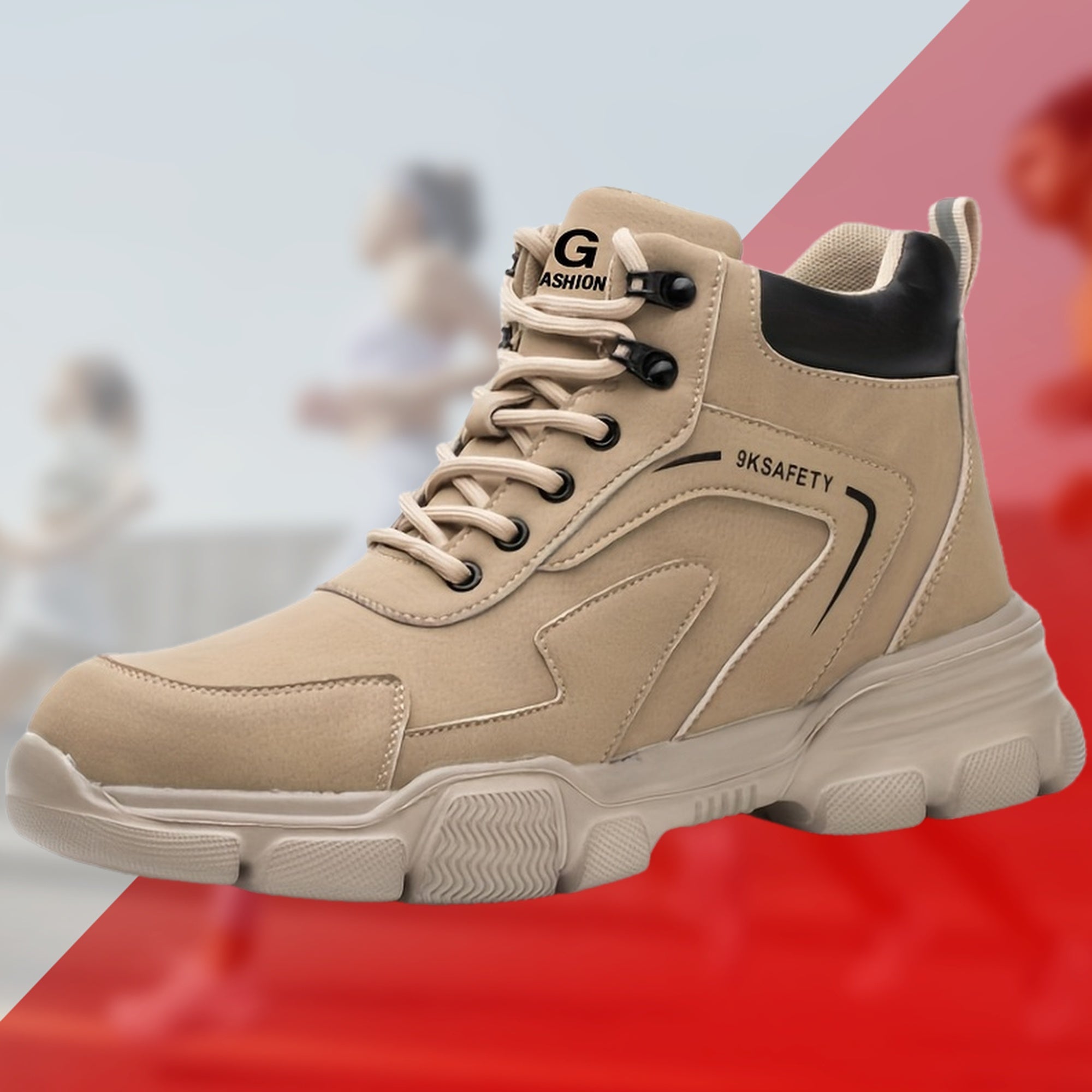 Women's Casual Steel Toe Work Boots Puncture Resistant Safety Shoes