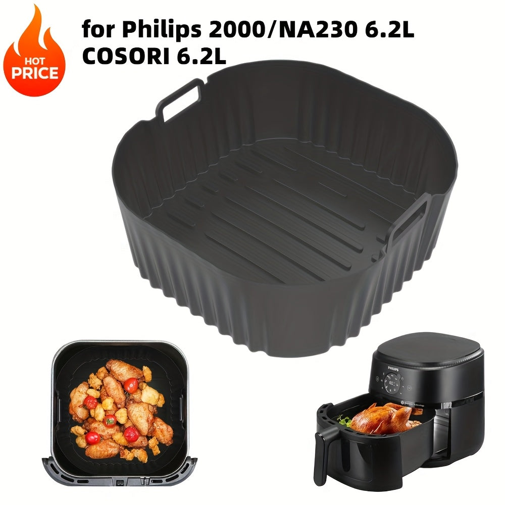 Kvadrat Silikonli Havo Qovurish uchun 23cm 6L 6.2L Havo Qovurish Ovensi Mikrotolqinli pech uchun xavfsiz, yopishmaydigan, chidamli