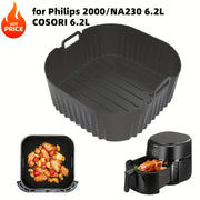 Kvadrat Silikonli Havo Qovurish uchun 23cm 6L 6.2L Havo Qovurish Ovensi Mikrotolqinli pech uchun xavfsiz, yopishmaydigan, chidamli