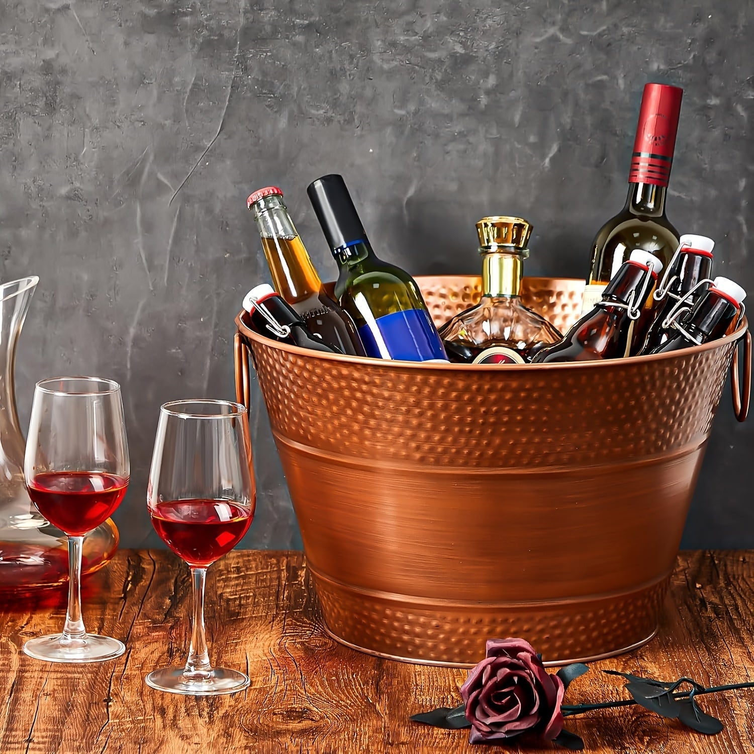 14.8 Quart Stainless Steel Insulated Beverage Tub for Parties and Oktoberfest