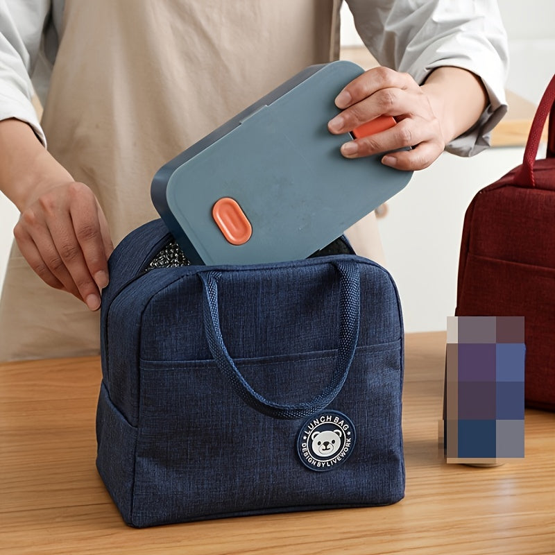 Insulated Lunch Bag with Aluminum Foil, Portable Thickened Food Storage Bag