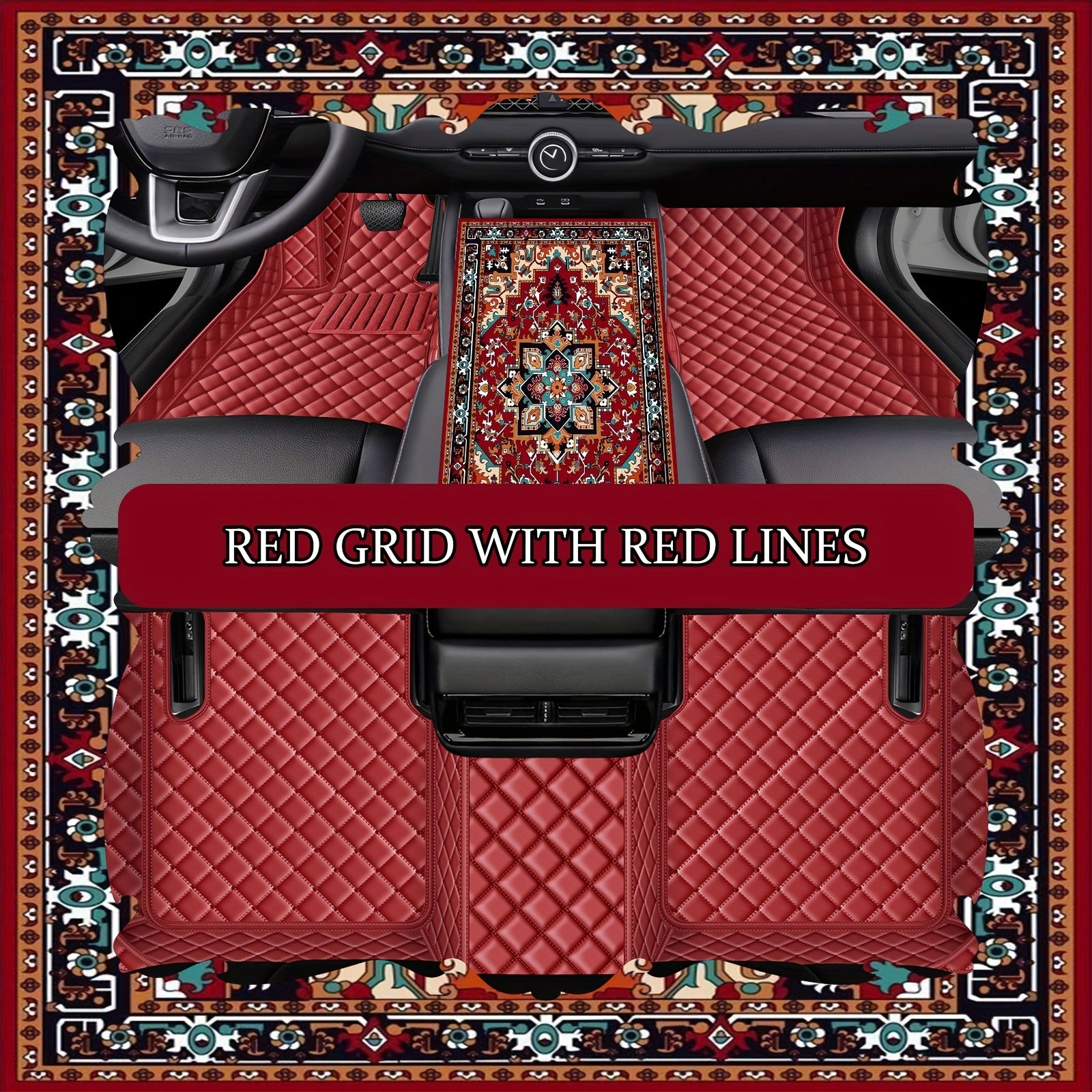 Luxury Faux Leather Car Mat Set All-Season 3D Protection for Left-Hand Drive