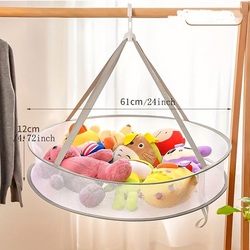 2-Tier Mesh Clothes Drying Rack Foldable Portable Indoor Outdoor Laundry Hanger