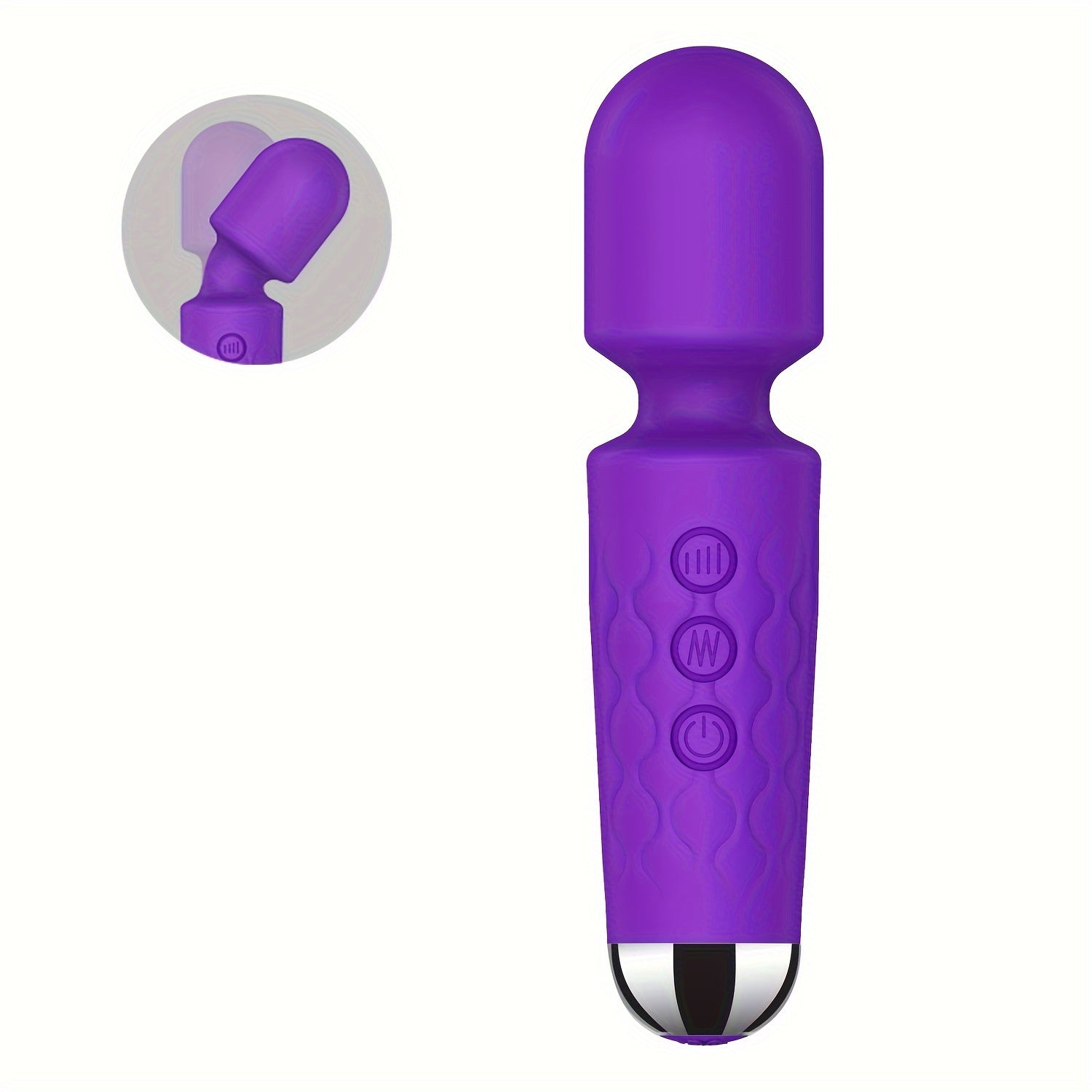 Women's Silicone Clitoral and Anal Vibrator Wand Sex Toy