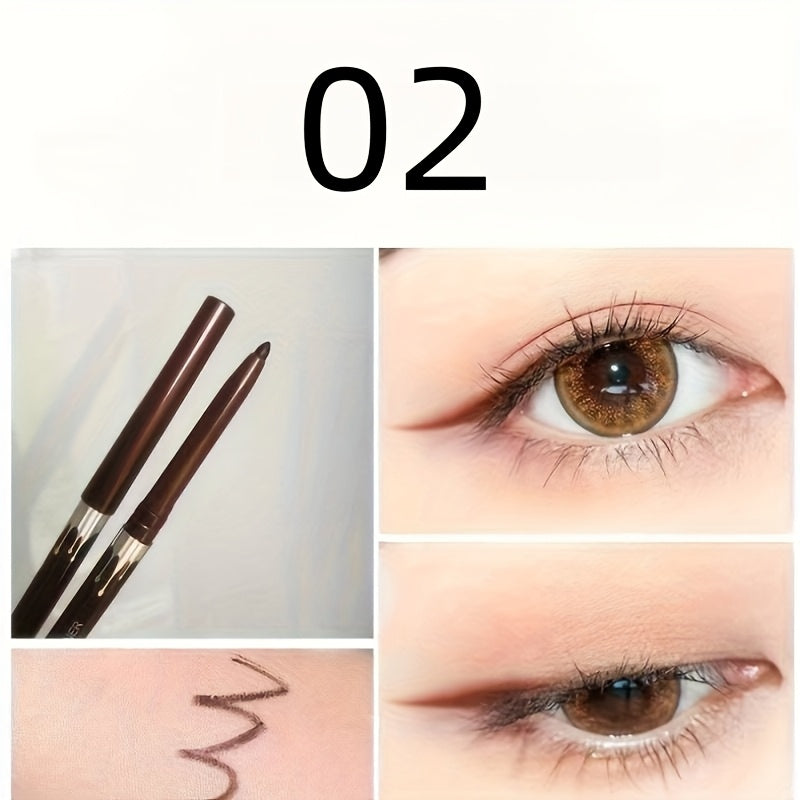 Lápiz 2 en 1 para ojos y cejas marrón, herramienta de maquillaje