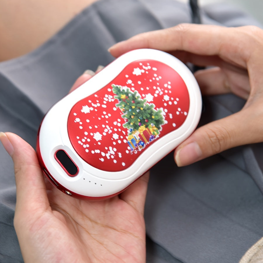 Dual-Sided Hand Warmer Vibration Massager with Adjustable Temperatures USB Rechargeable Long Battery