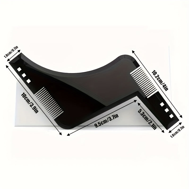 Herramienta de peinado para barba masculina, peine de forma doble, eliminación de vello y maquinilla de afeitar