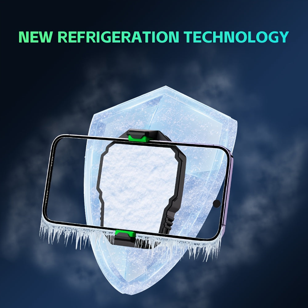 Phone cooling pad with adjustable back clip dual-speed cooling ice-sealed semiconductor USB powered