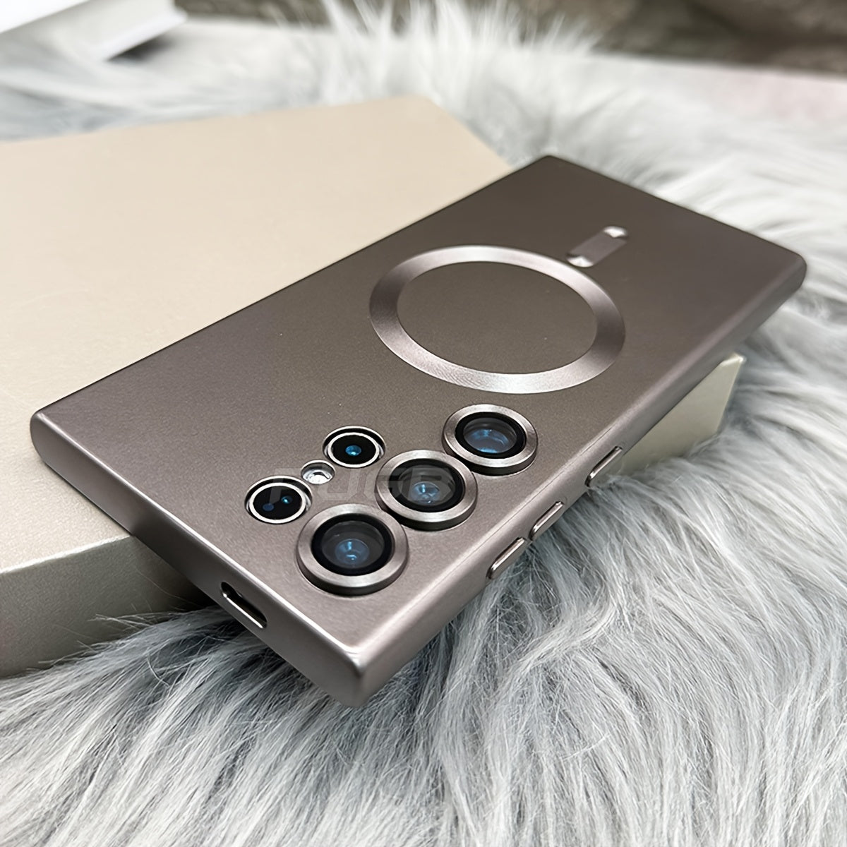 Luxury Matte Magnetic Soft Bumper Phone Case for Samsung Galaxy S21 Ultra Plus with Lens Protector and Wireless Charging