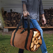 Large Capacity Outdoor Firewood Carrier Bag Water-Resistant Log Tote for Camping Fireplace