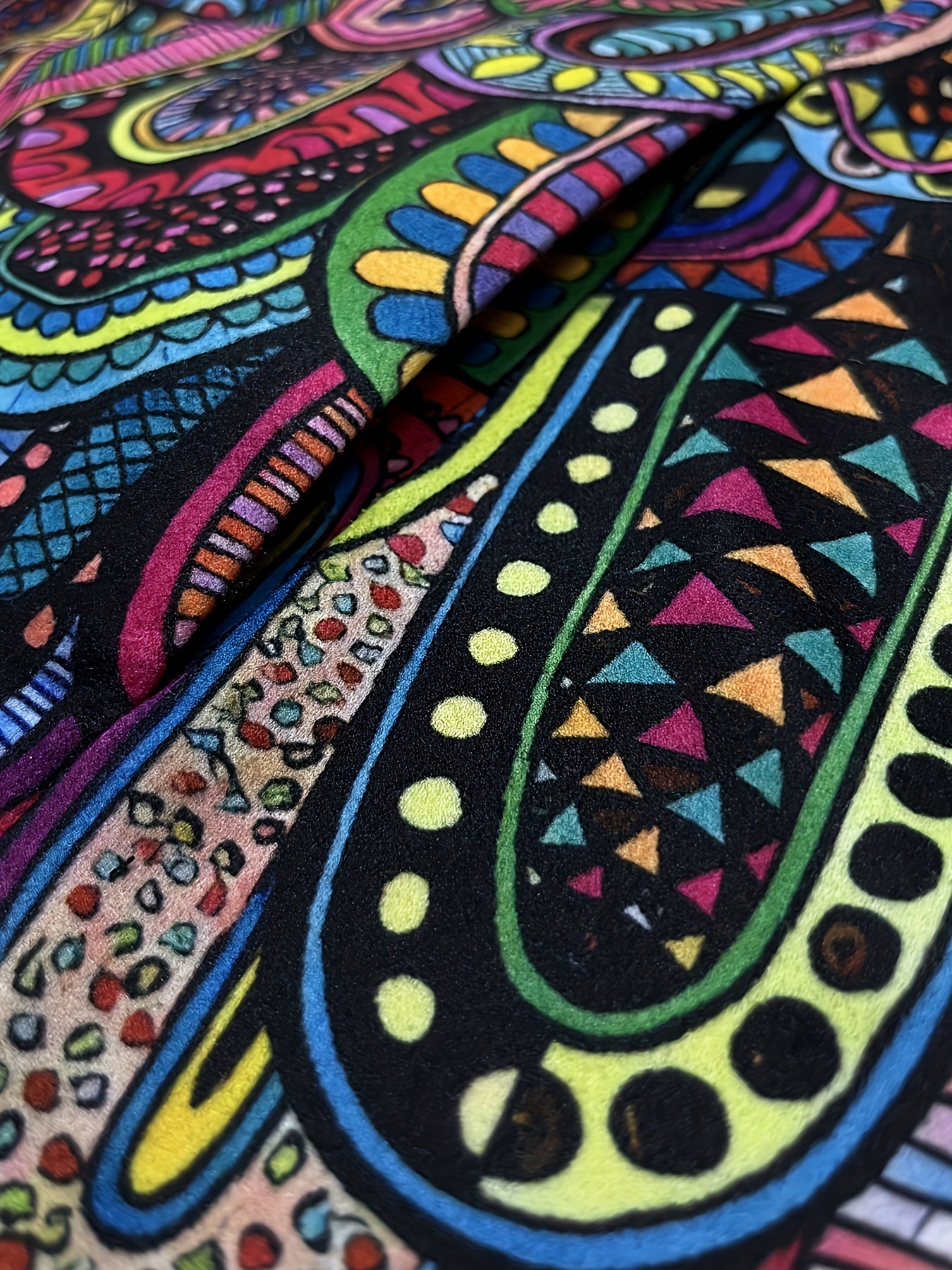 Женская повседневная жакет из полиэстера с принтом по всему изделию для полных