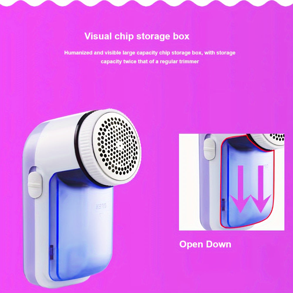 Battery-Operated Fabric Shaver for Removing Lint Fuzz and Pilling from Clothes Bedding Furniture Carpet