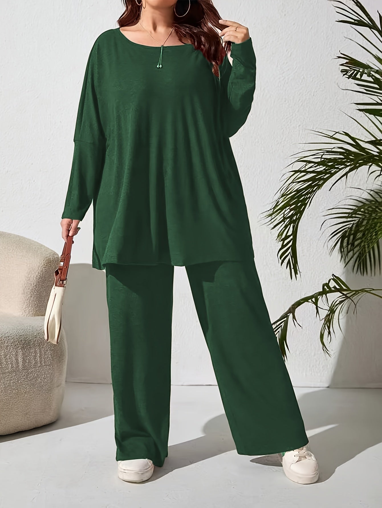 Ayollar uchun Katta O'lchamli Oddiy Rangli Shimlar To'plami, Bahor va Kuz uchun mukammal.