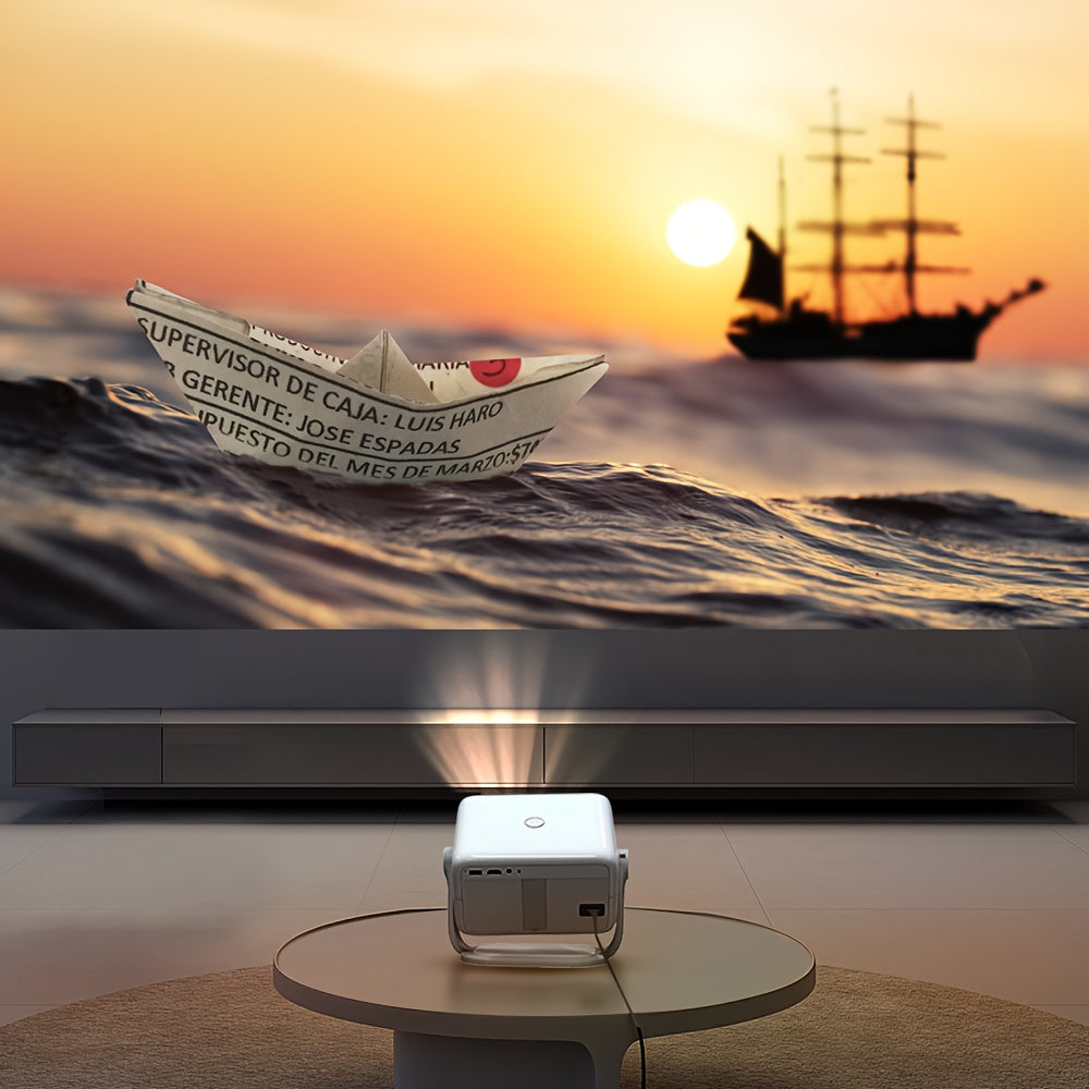Smart Projector Full HD 4K with Auto Focus Wireless Casting for Home Theater