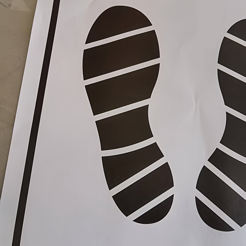 Disposable Car Foot Mats 50/100pcs Black Striped Paper Floor Protection