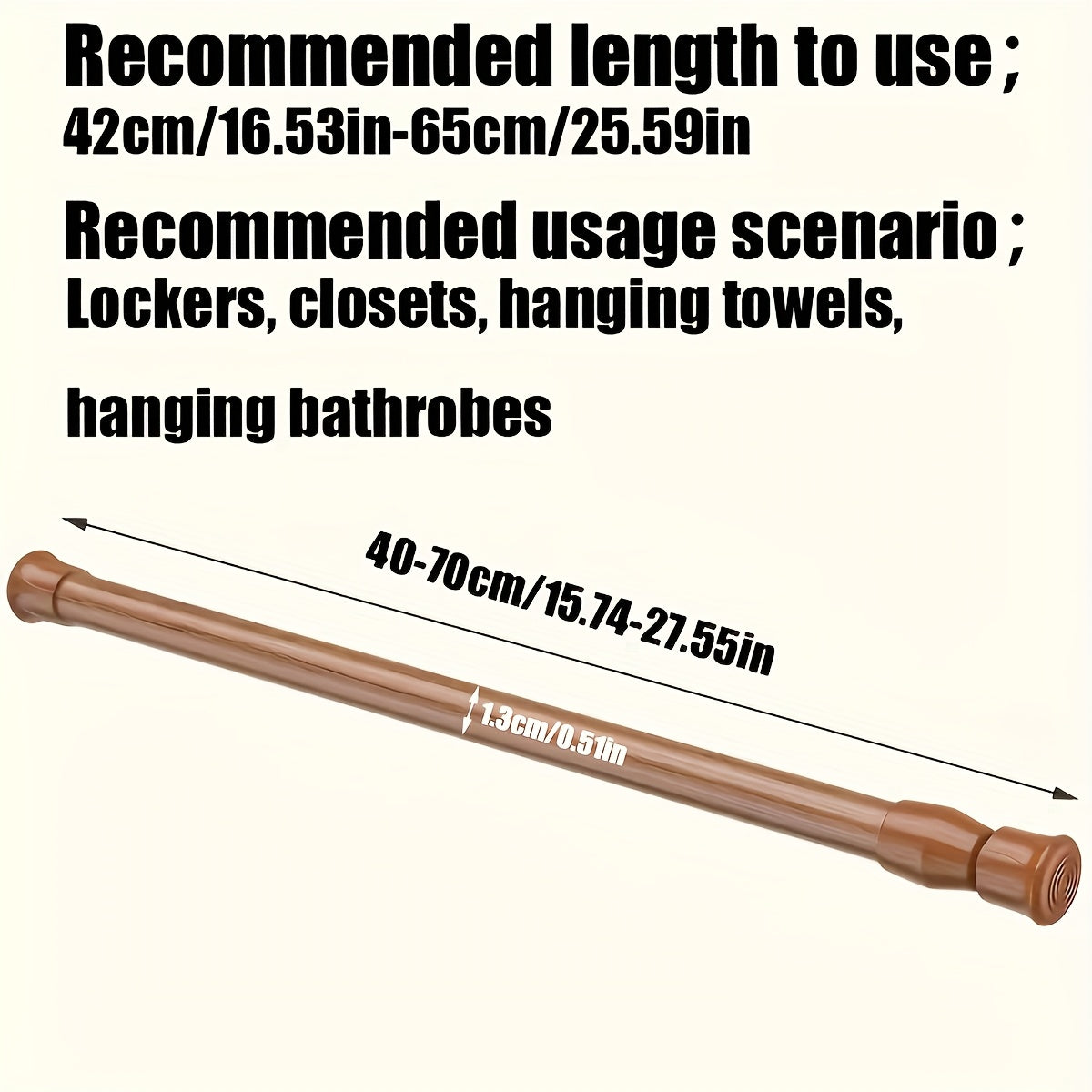 Qishloq va eshik pardalari uchun bahor yuklangan metall sochiq bar, teshiksiz tortish montaji.