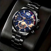 Set of 3 Luxury Stainless Steel Quartz Watches for Men and Women with Precision Time Scale