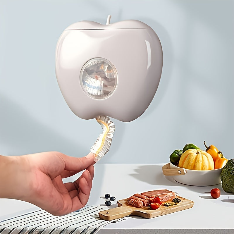 Apple-Shaped Wall Mounted Storage Box with Lid for Kitchen and Bathroom Organizing